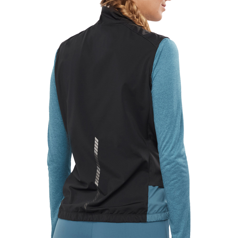 Light Shell Running Vest Women black mallard blue