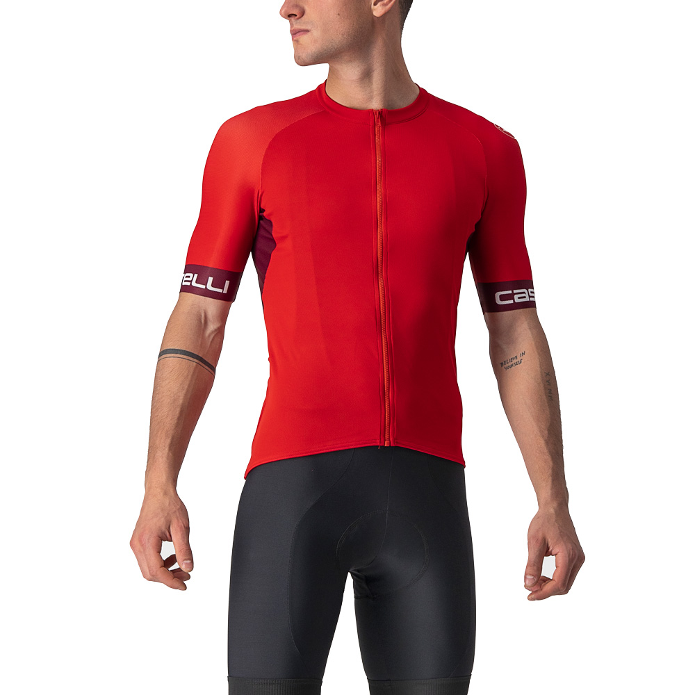 Entrata VI Cycling Jersey Men red bordeaux ivory