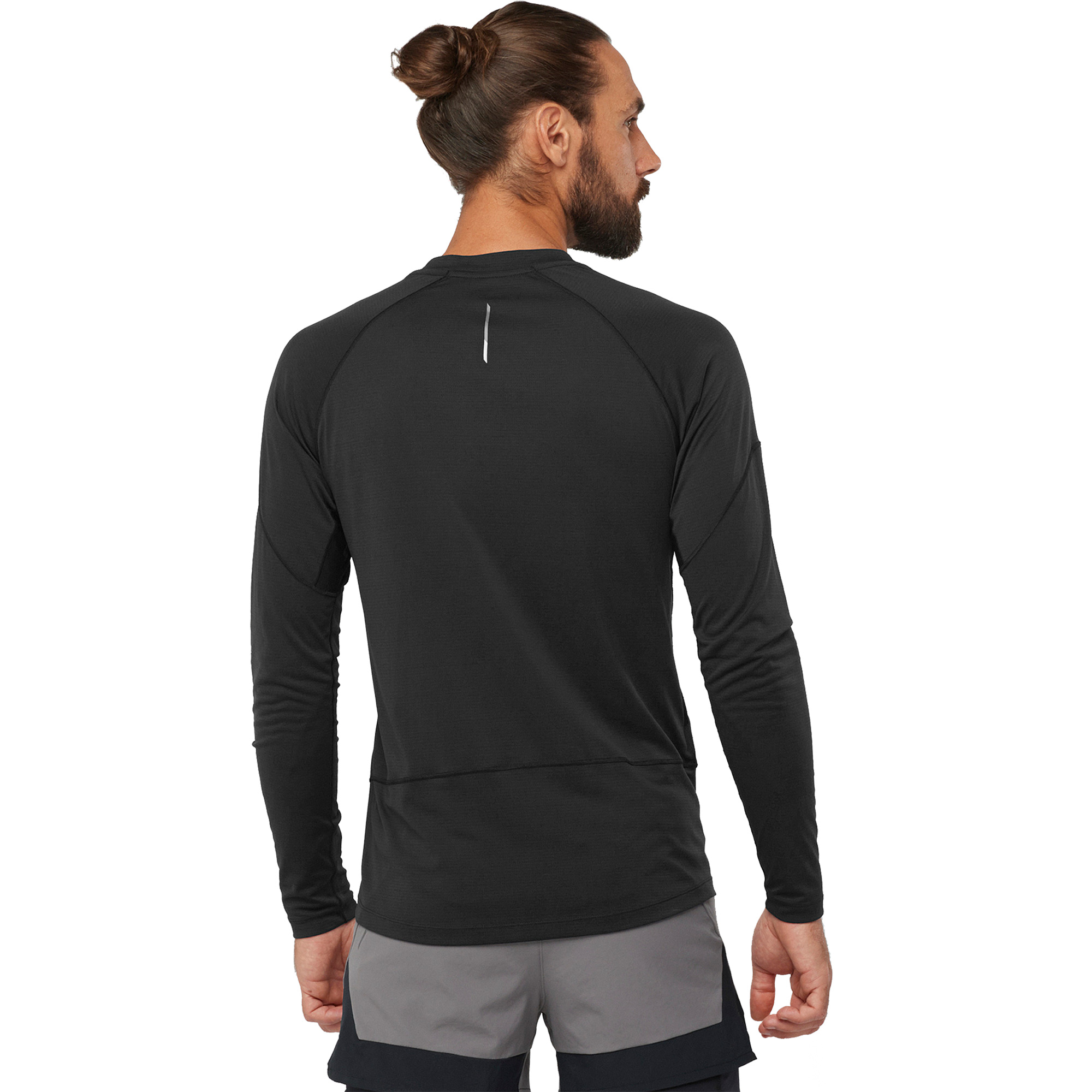 Cross Run Longsleeve Men deep black