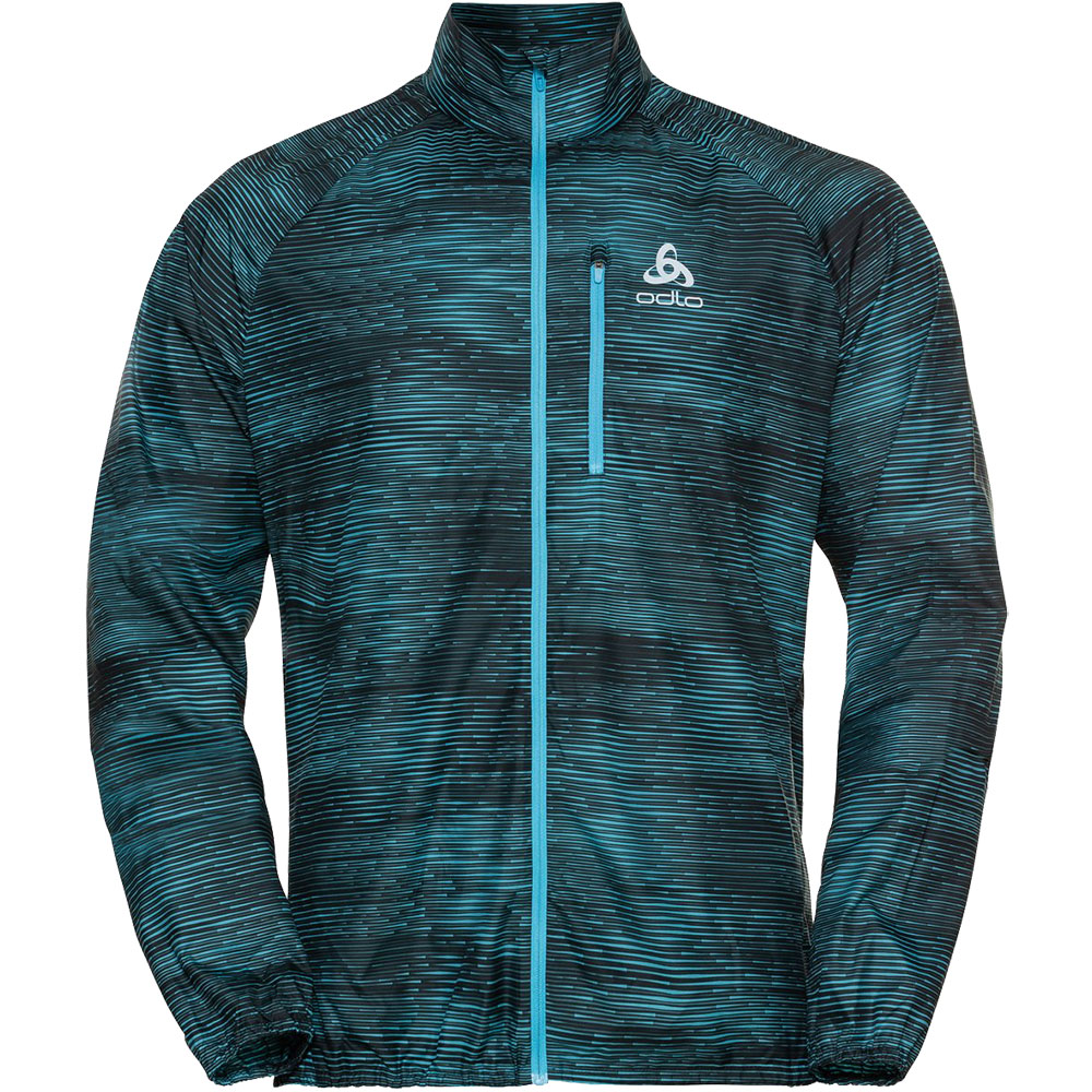 Zeroweight Print Jacket Herren horizon blue graphic