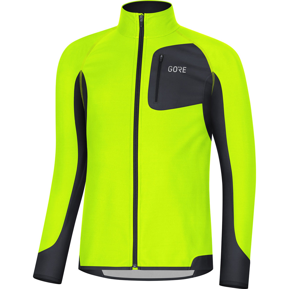 R3 Partial Gore® Windstopper® Laufshirt Herren neon yellow black