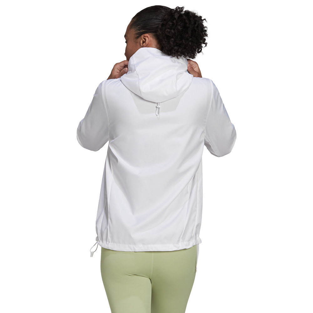 Own the Run Hooded Running Windbreaker Damen weiß