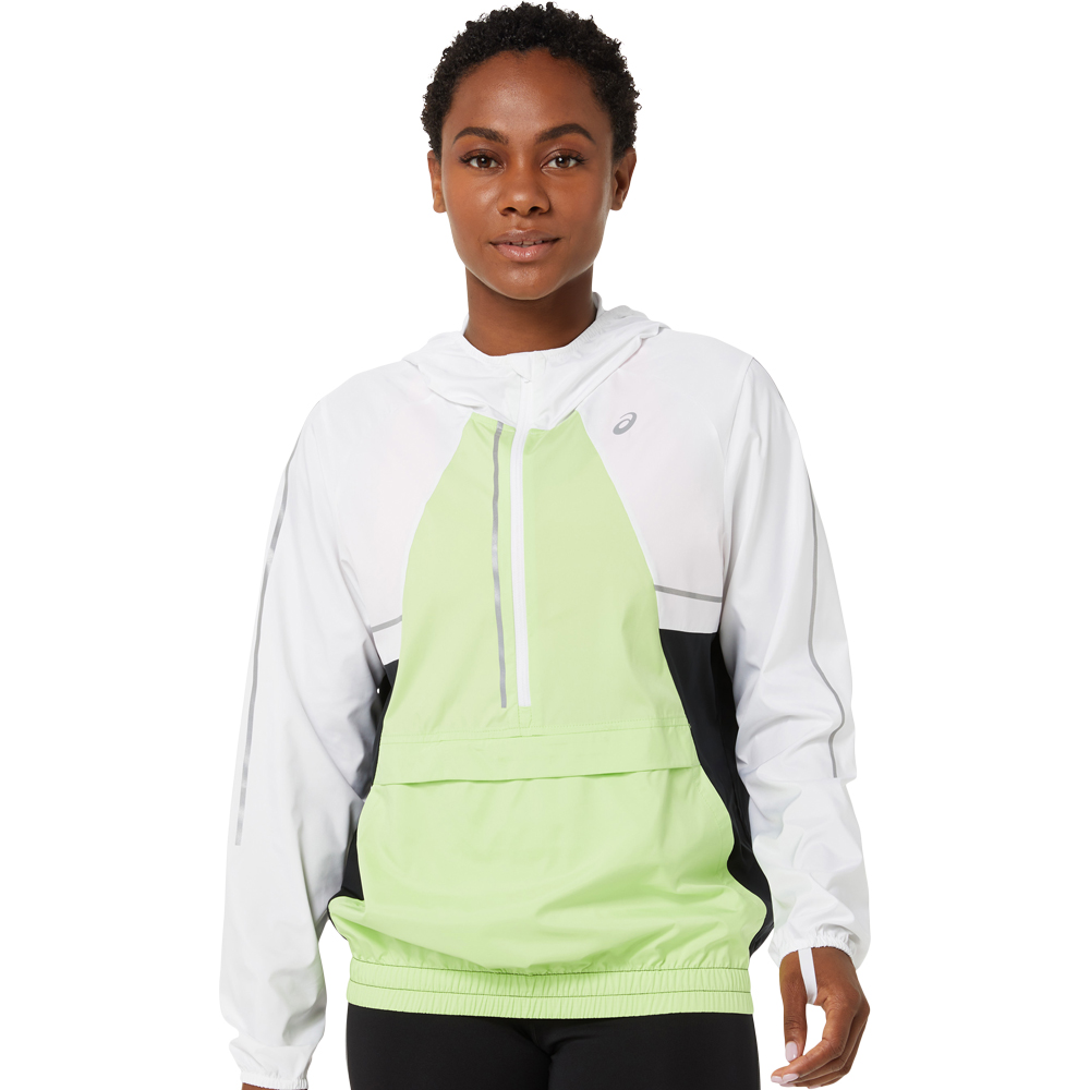 Lite-Show Laufjacke Damen brilliant white lime green