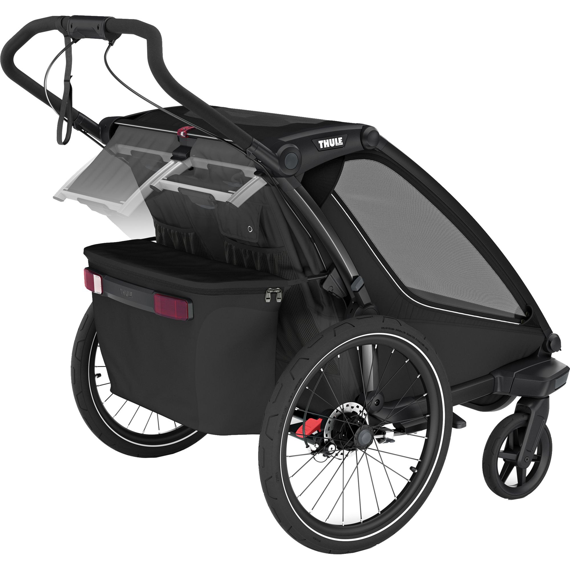 Chariot Sport 2 Double Fahrradanhänger 2 Sitzer black