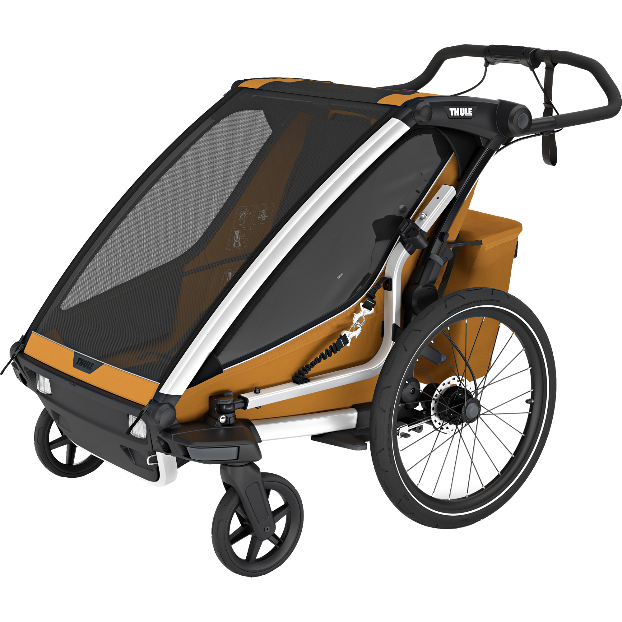 Chariot Sport 2 Double Fahrradanhänger 2 Sitzer natural gold