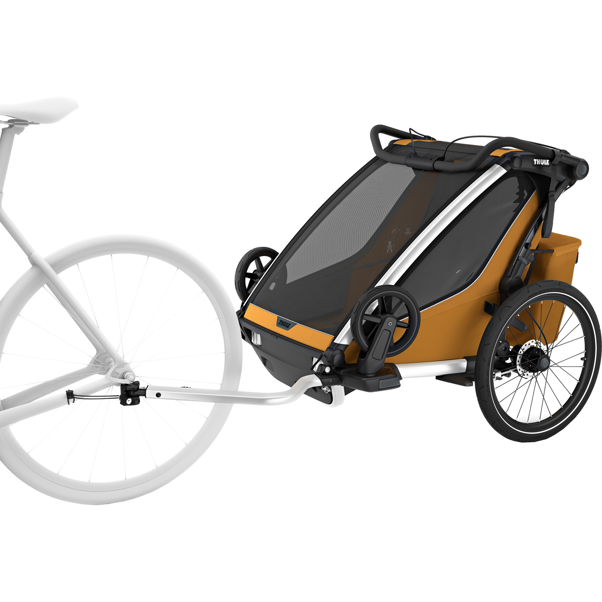 Chariot Sport 2 Double Fahrradanhänger 2 Sitzer natural gold