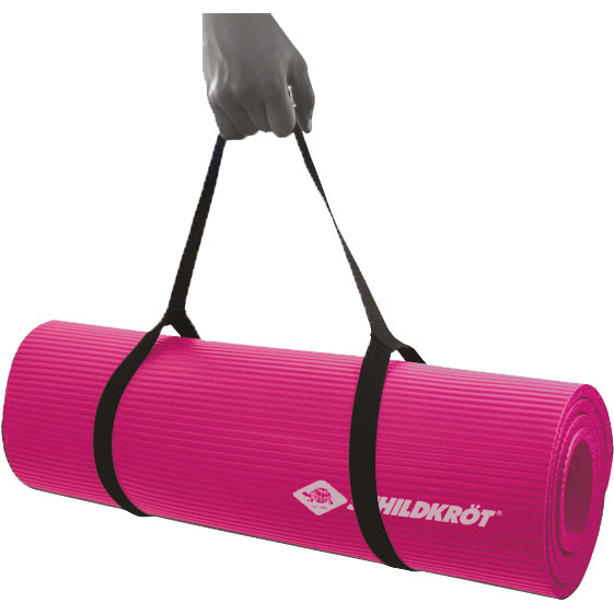 10mm Fitness Mat With Carrying Strap pink