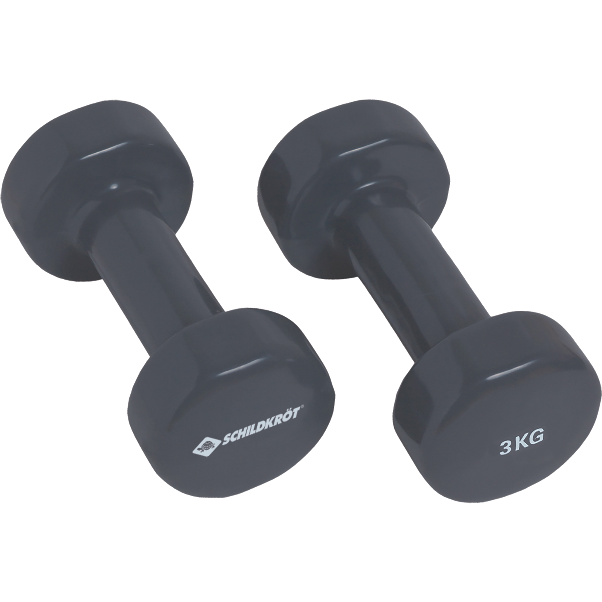 Vinyl dumbbells 3kg Set of 2 grey