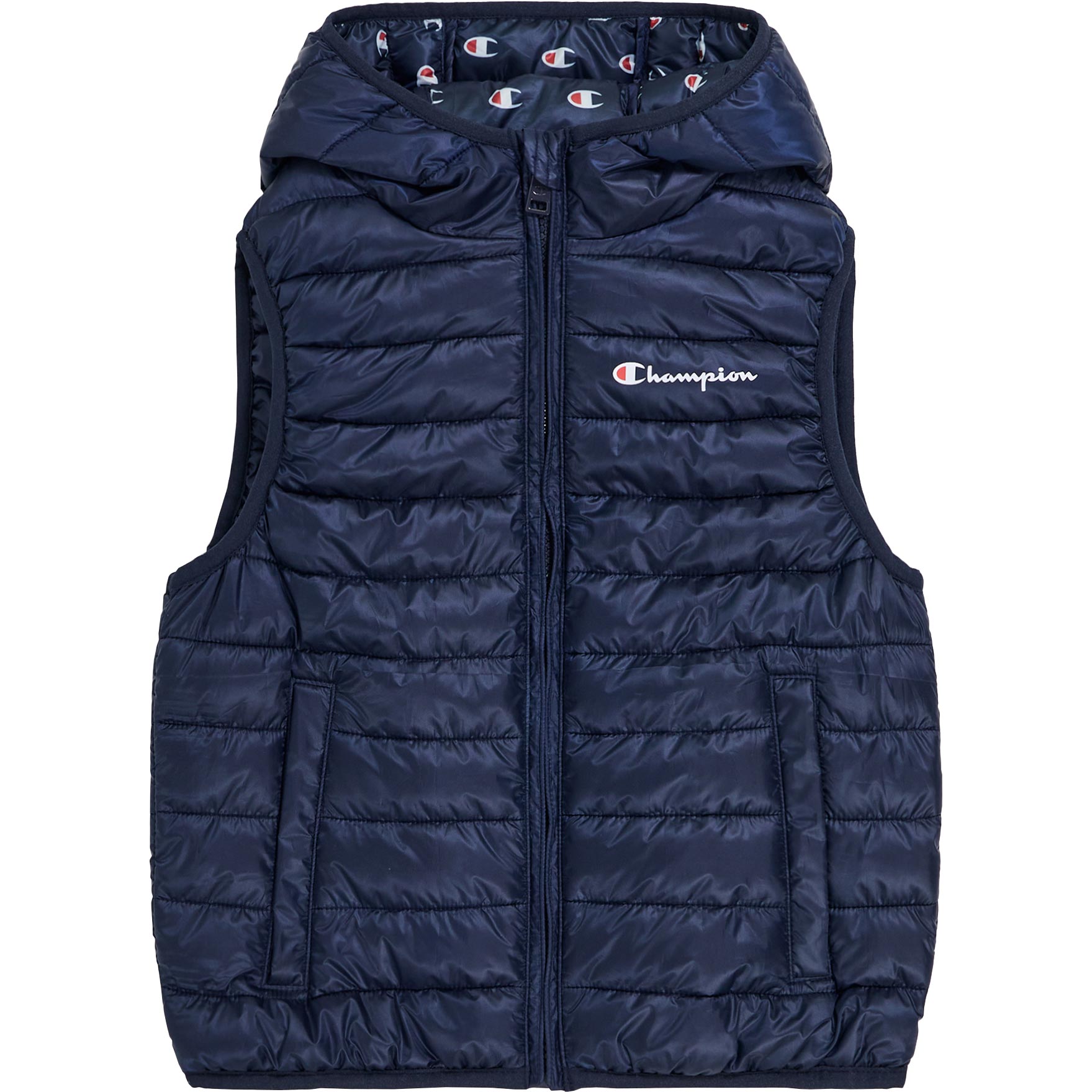 Outdoor Hooded Vest Kids navy blue