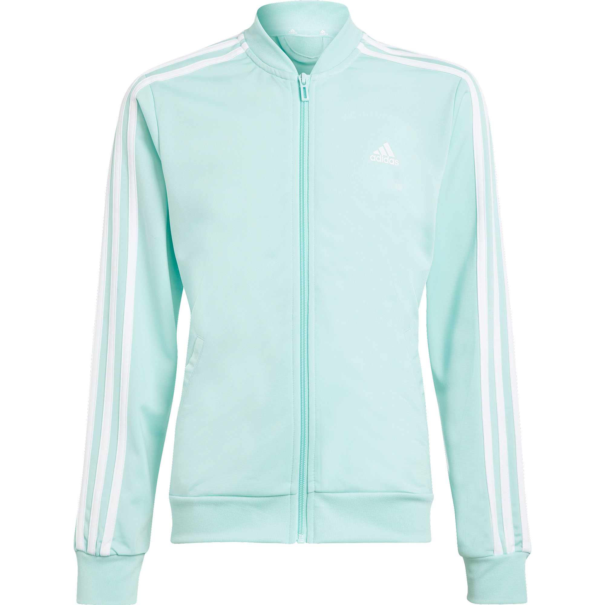 Essentials 3-Stripes Tracksuit Girls semi flash aqua