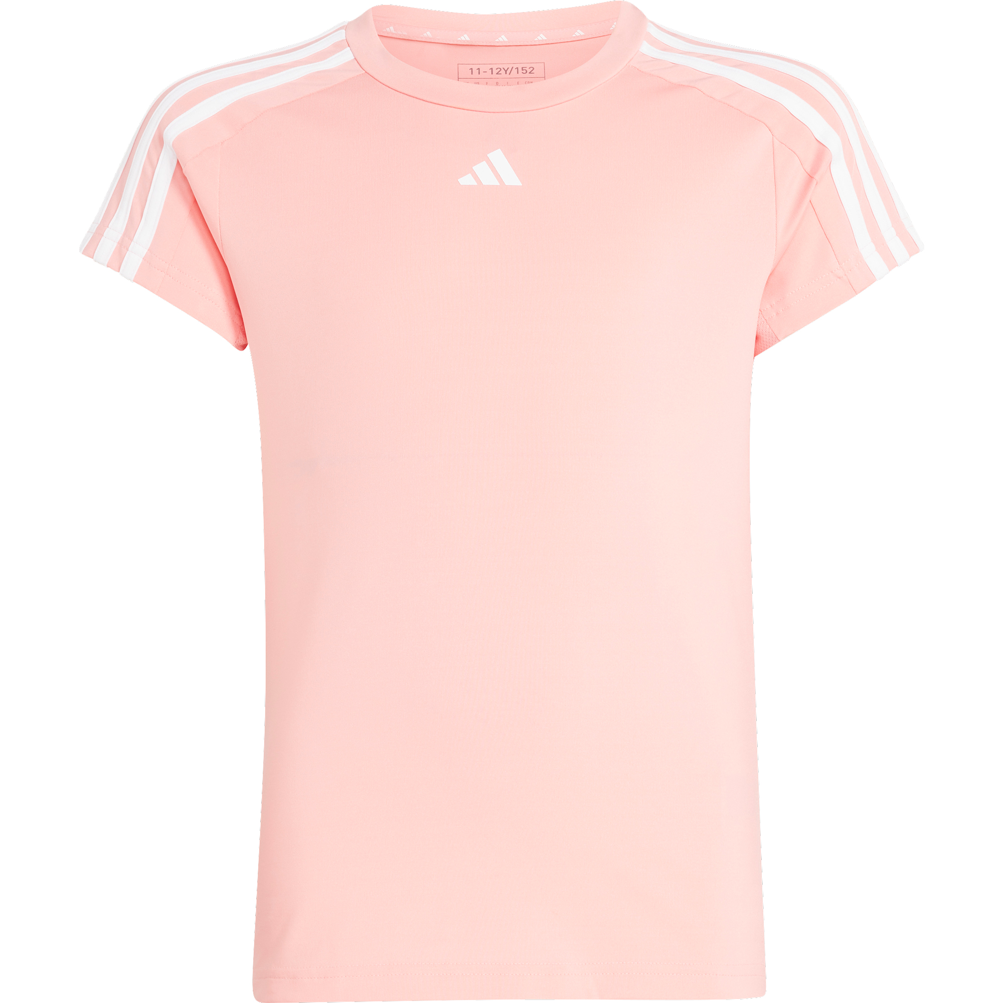 Train Essentials Aeroready 3-Stripes Slim-Fit Training T-Shirt Girls semi pink spark