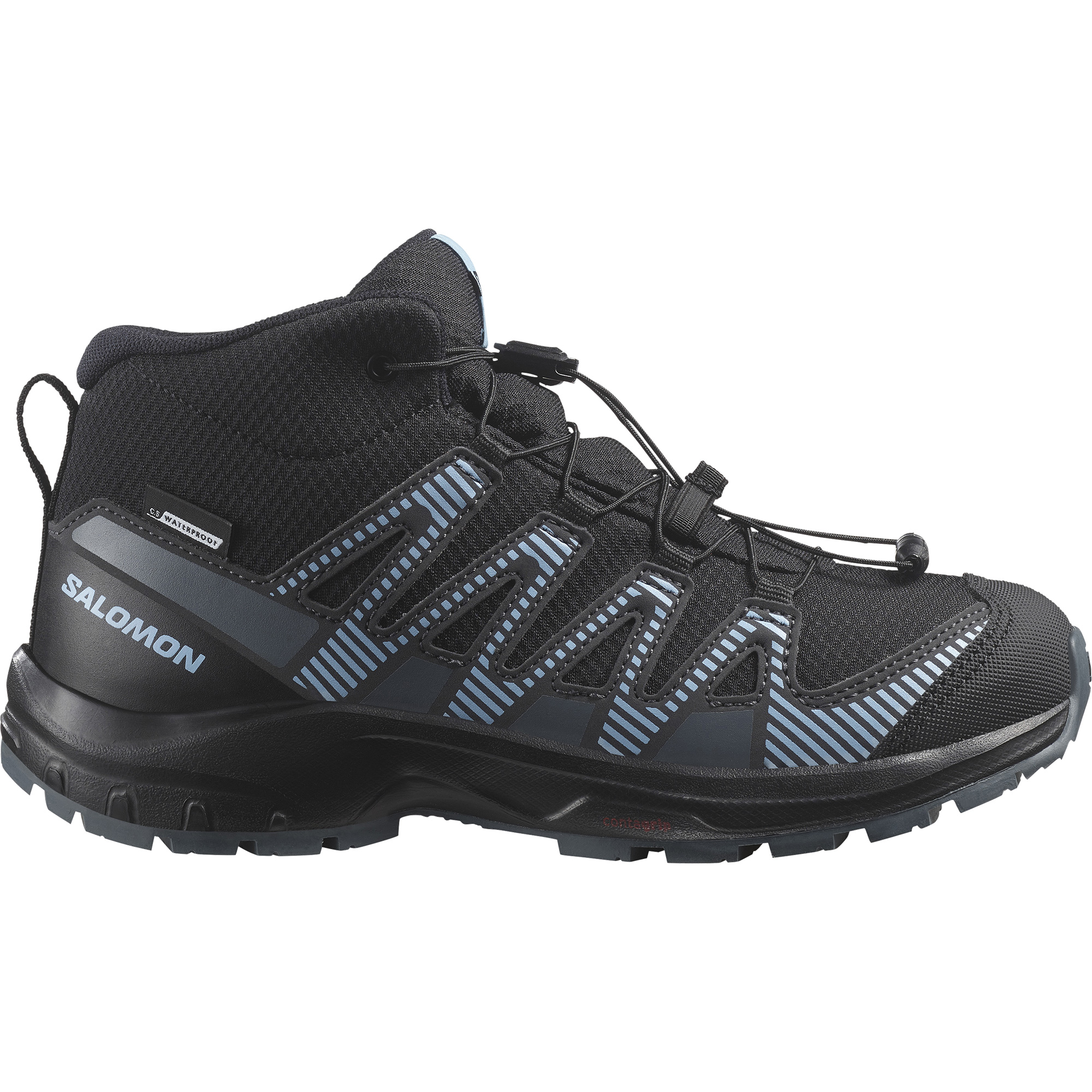 XA Pro V8 MID Waterproof Wanderhalbschuhe Kinder black dark slate