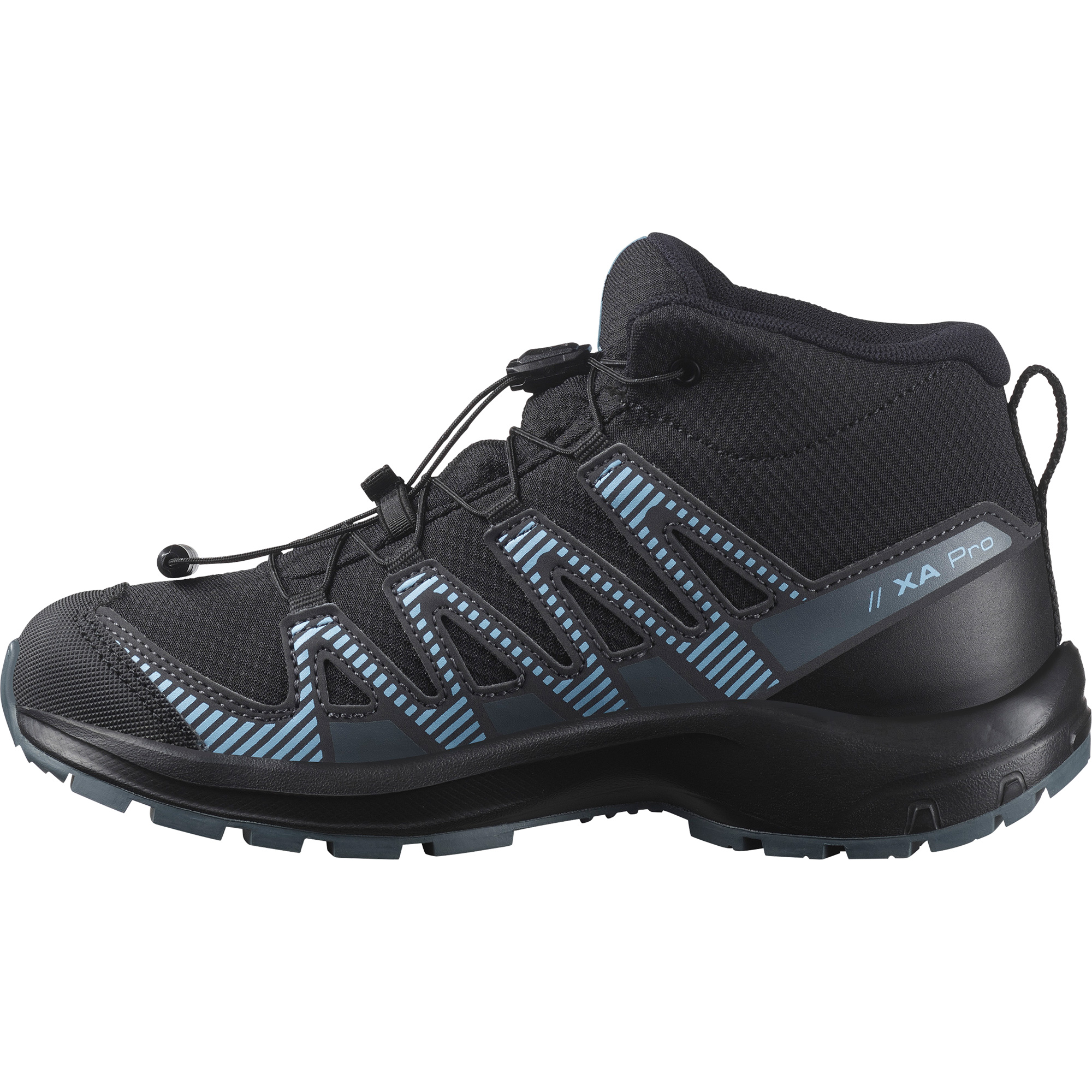 XA Pro V8 MID Waterproof Hiking Boots Kids black dark slate