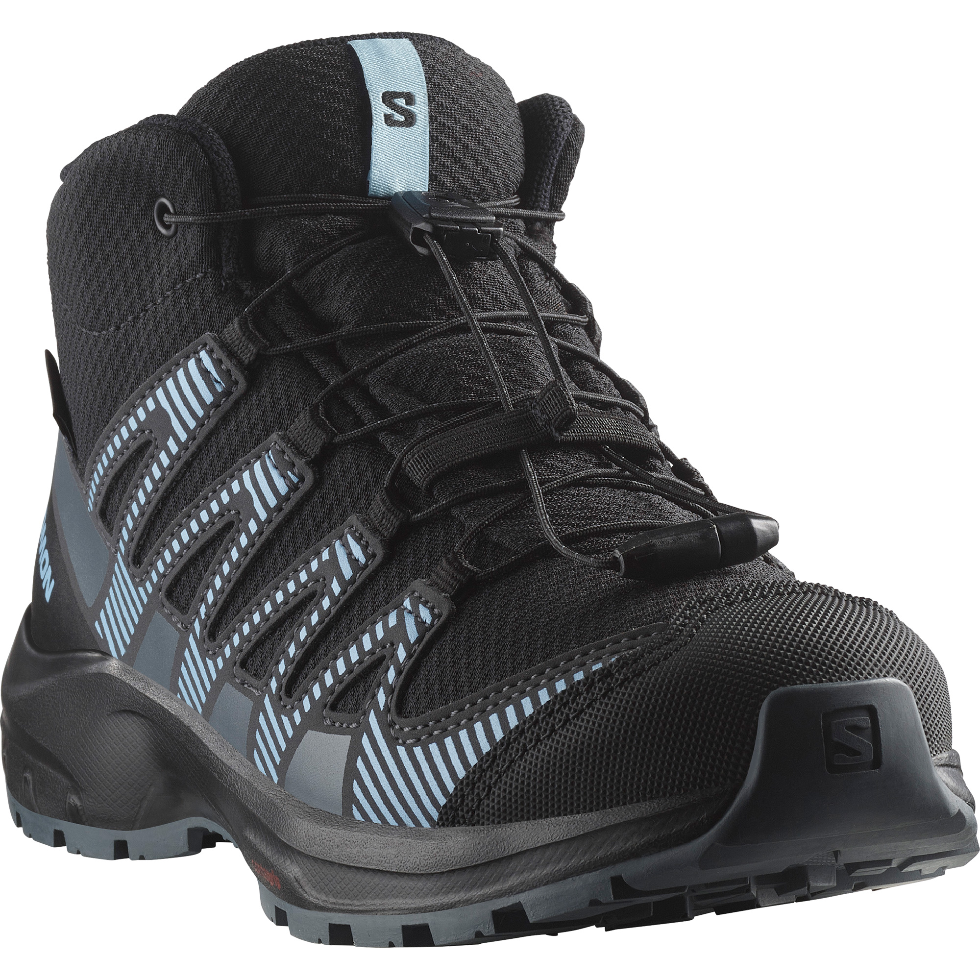 XA Pro V8 MID Waterproof Hiking Boots Kids black dark slate