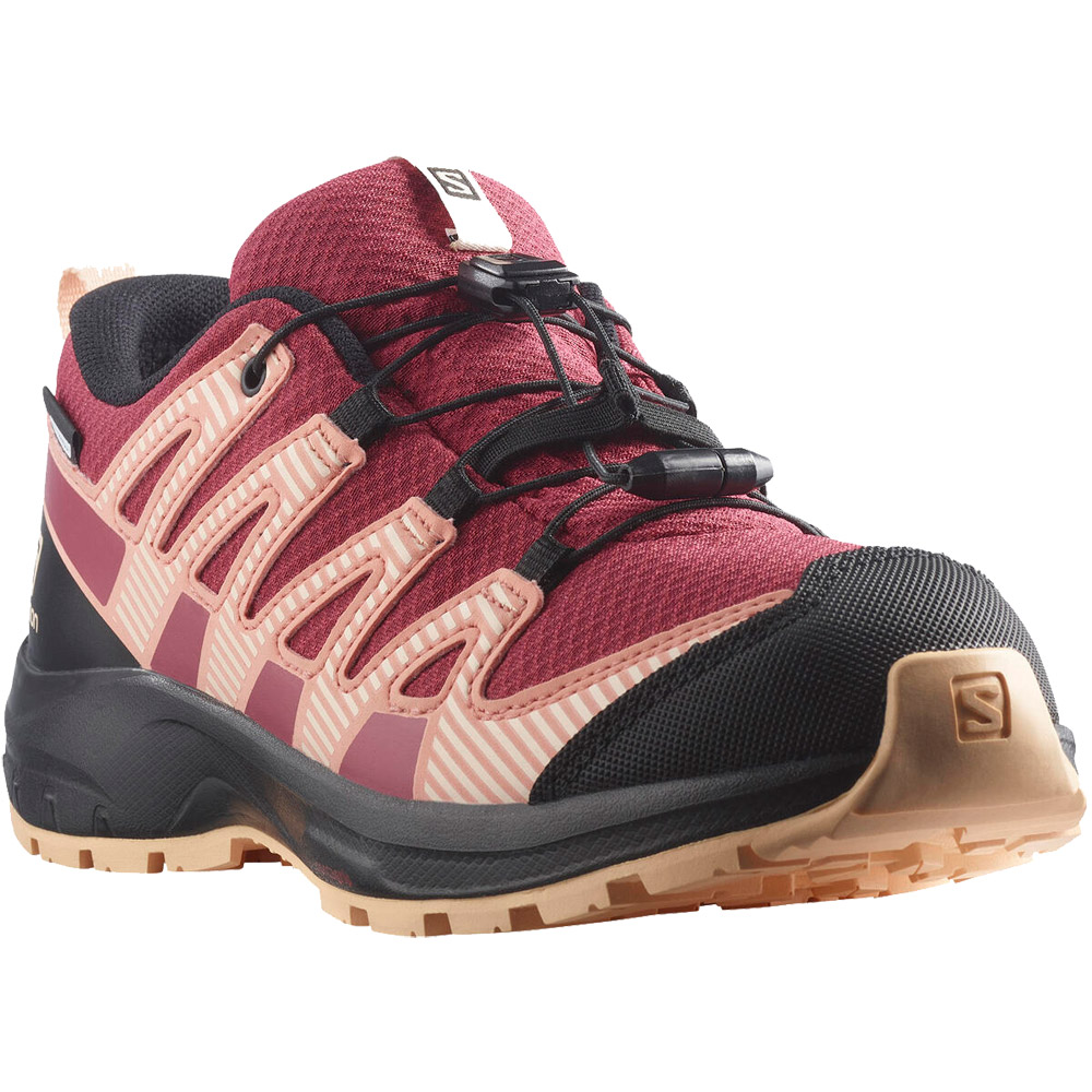 XA Pro V8 CSWP Wanderschuhe Junior earth red black almond cream