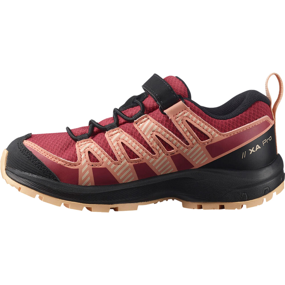 XA Pro V8 CSWP Wanderschuhe Kinder earth red black almon cream