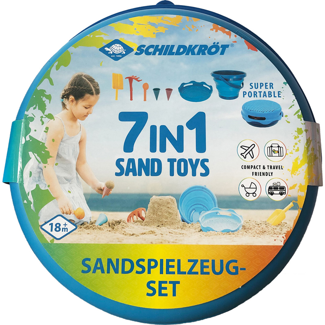 7in1 Sand Toys Set blau