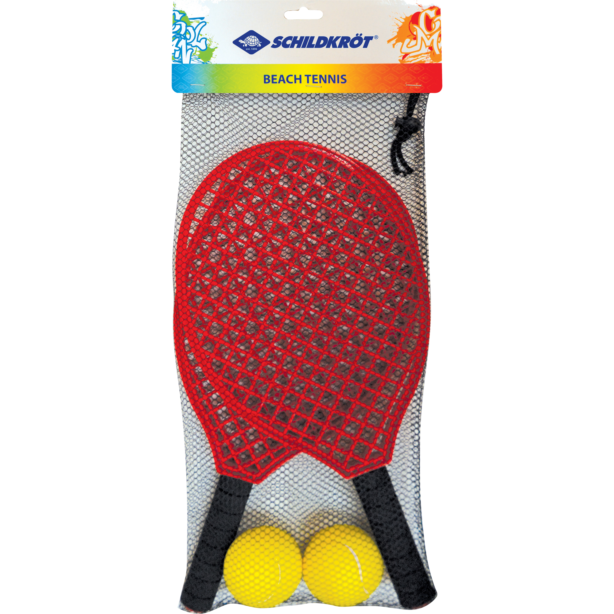 Beach/Soft Tennis Set In A Mesh Bag red