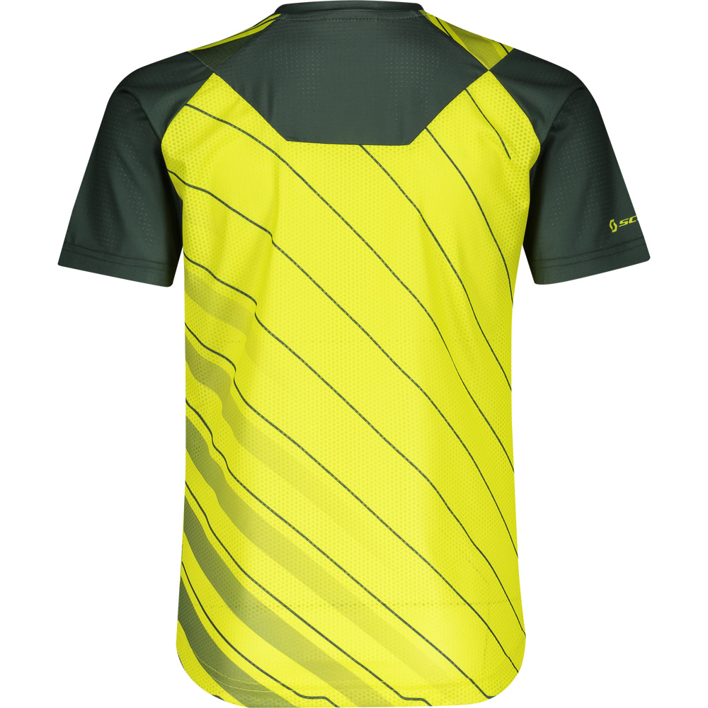 Trail 10 Junior Biketrikot Kinder sulphur yellow smoked green