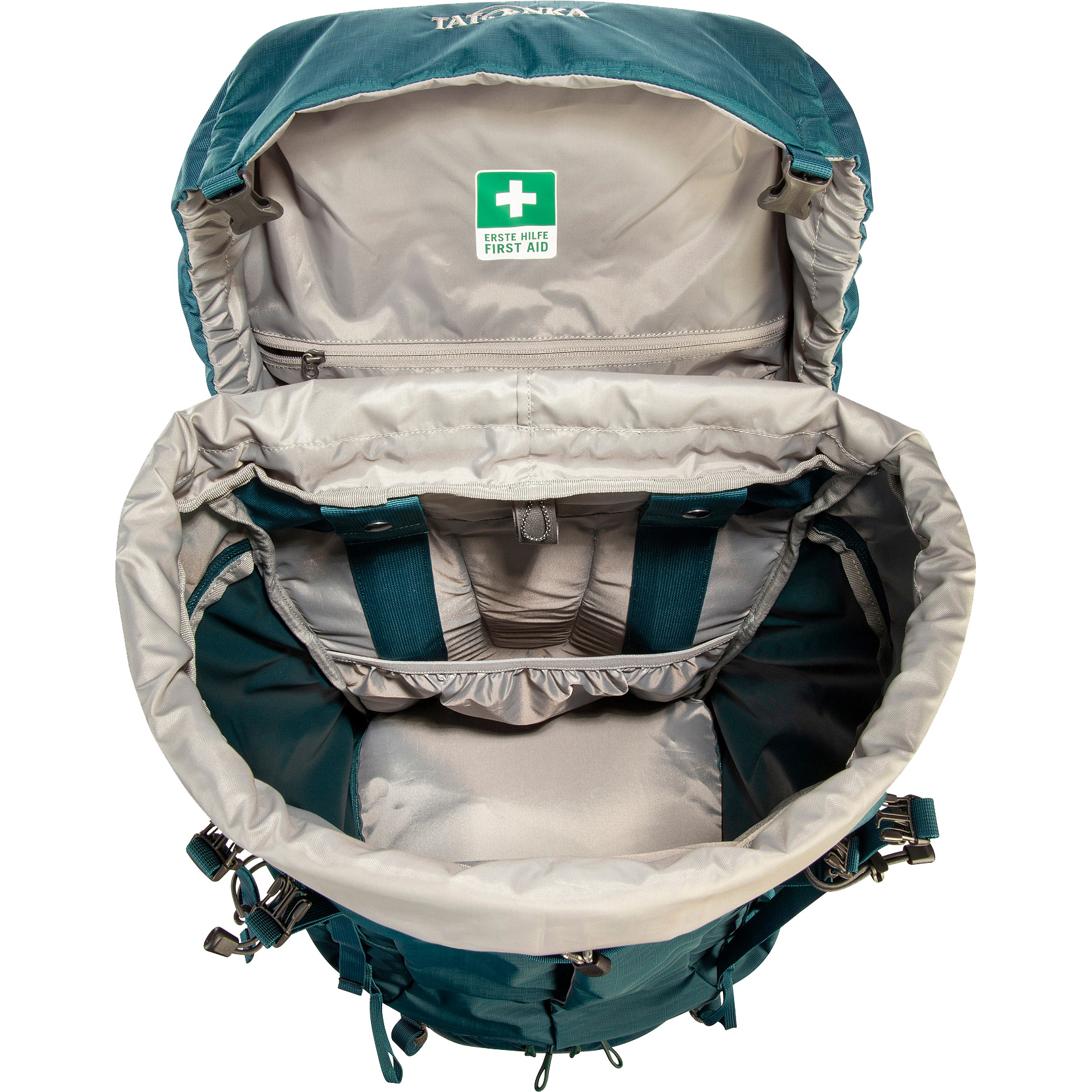 Yukon 70l+10l Trekking Backpack teal green