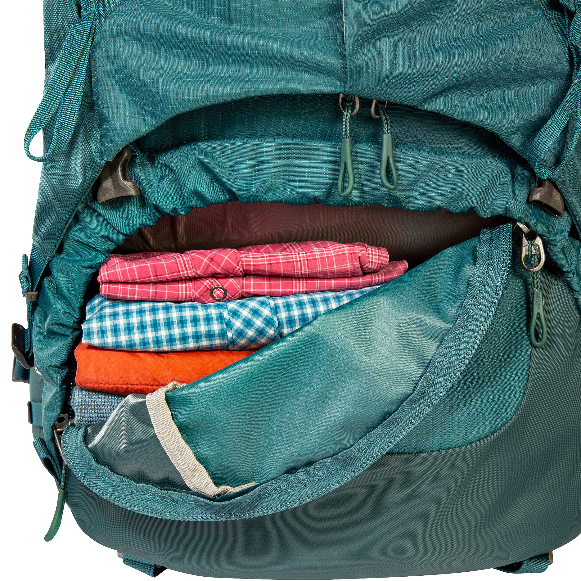 Yukon 70l+10l Trekking Backpack teal green