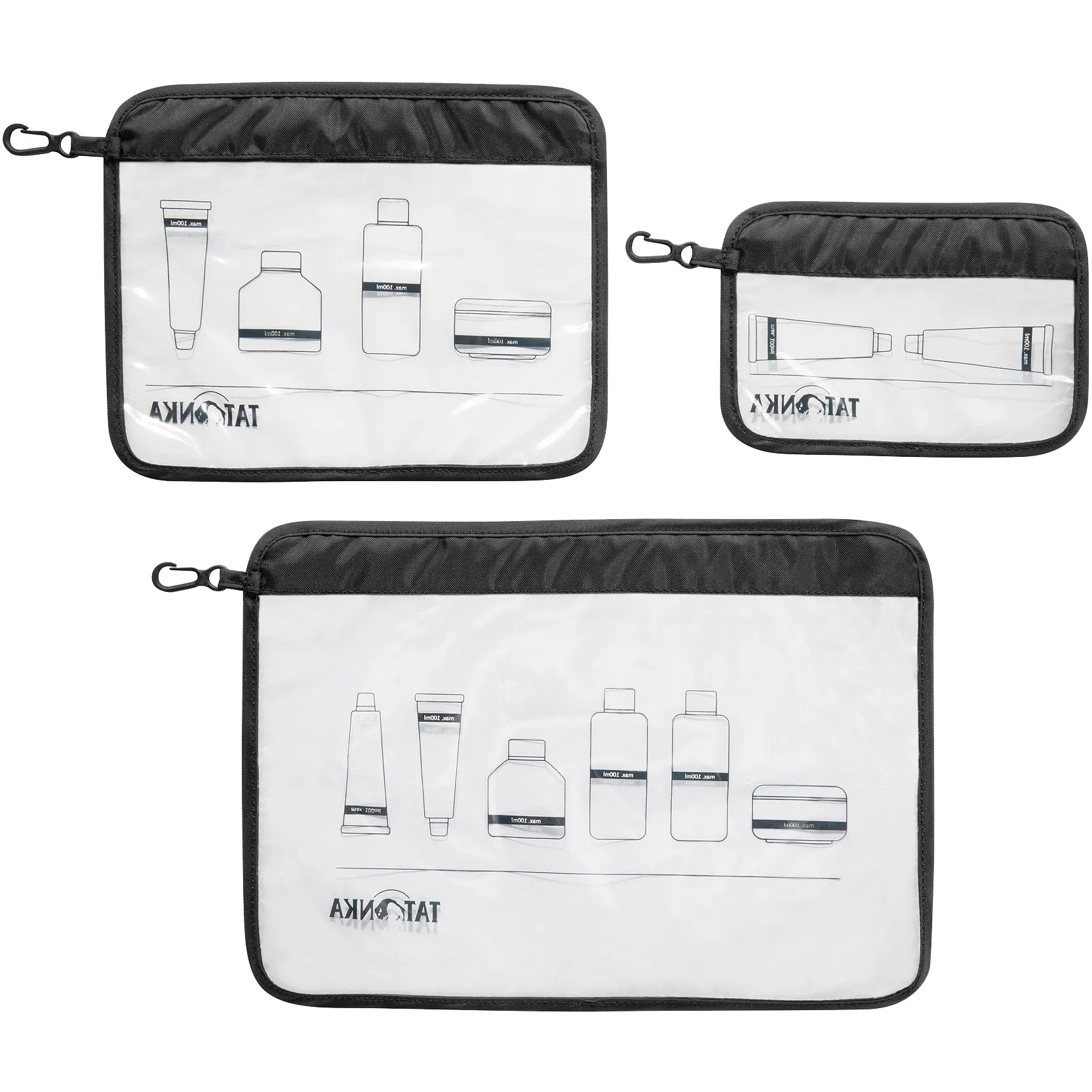 Zip Flight Bag Set black