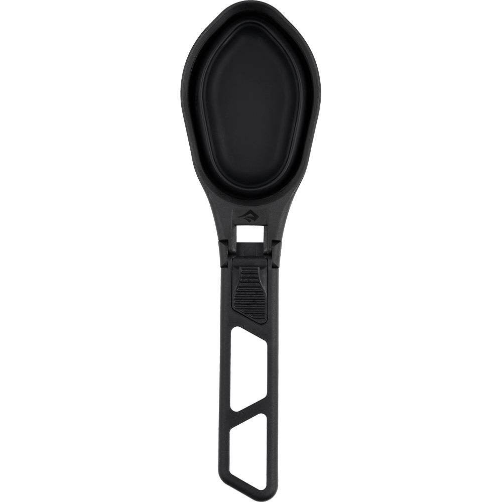 Camp Kitchen Folding Serving Spoon black