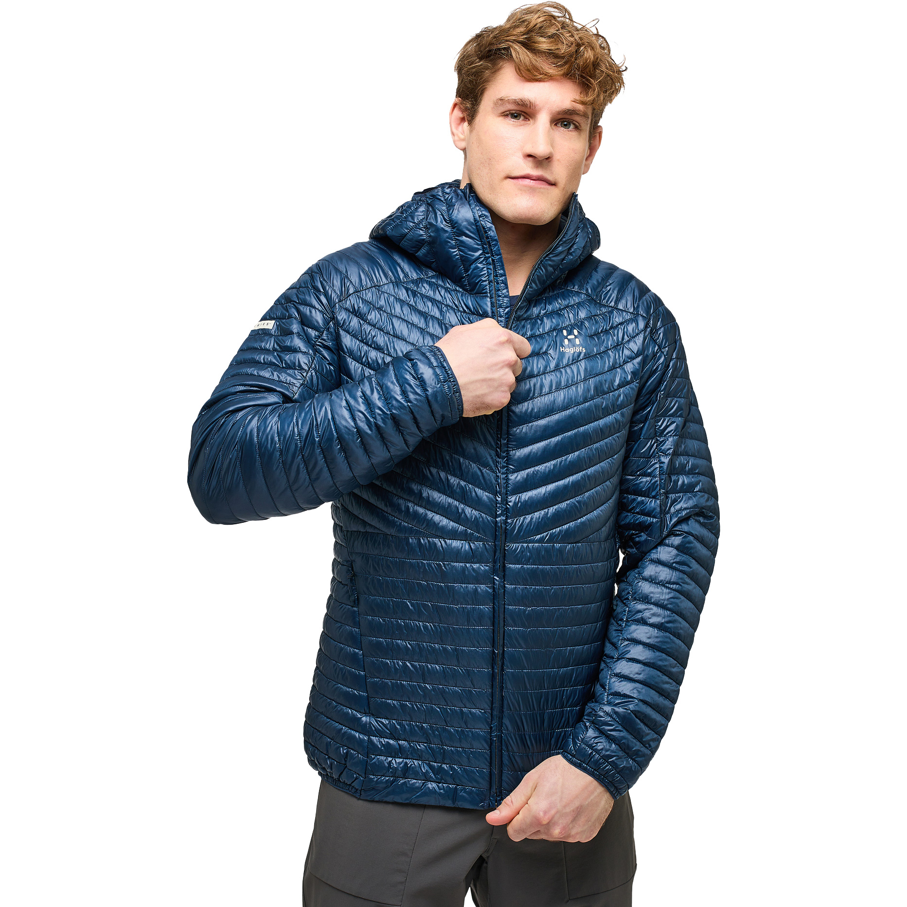 L.I.M Mimic Hood Insulating Jacket Men tarn blue