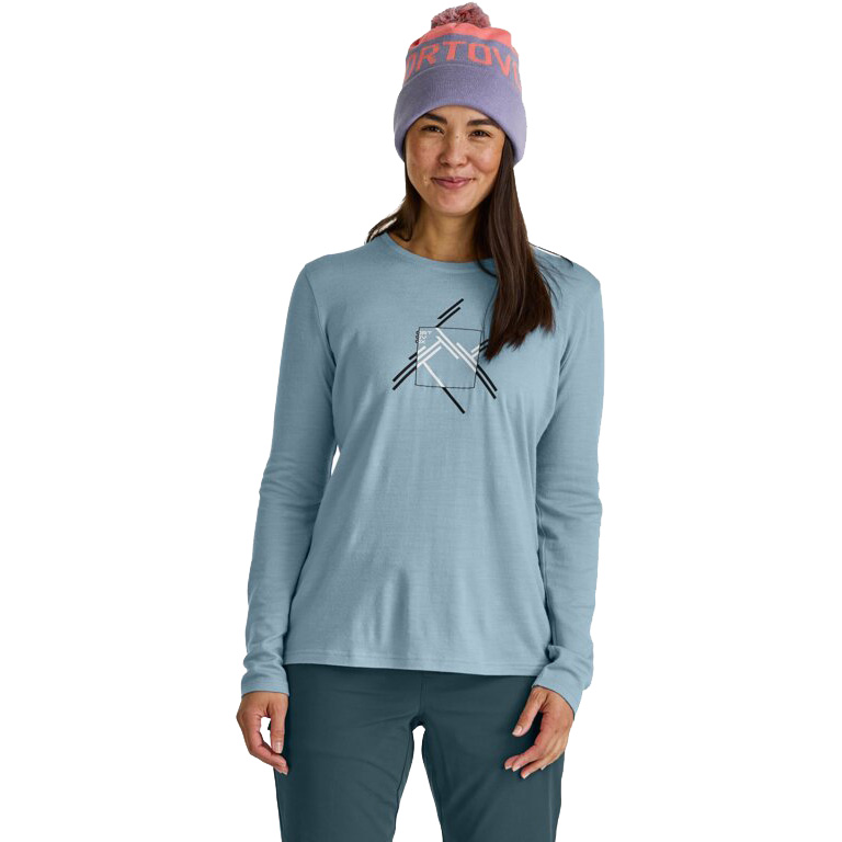 185 Merino Mountain Longsleeve Damen glacier grey