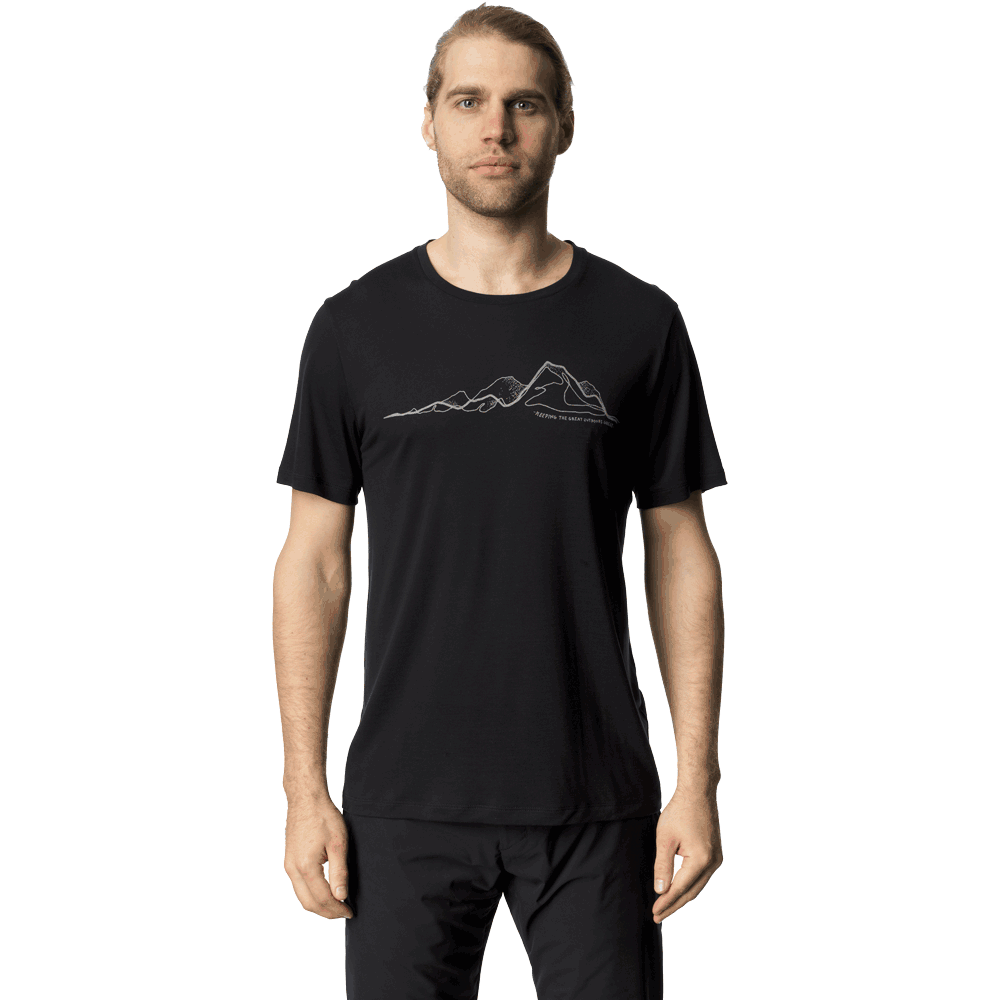 Tree Message T-Shirt Herren true black