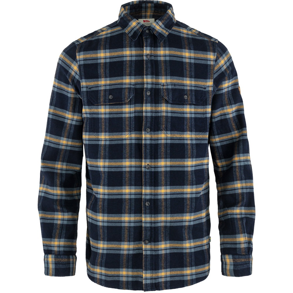 Övik Heavy Flannel Shirt Men dark navy 