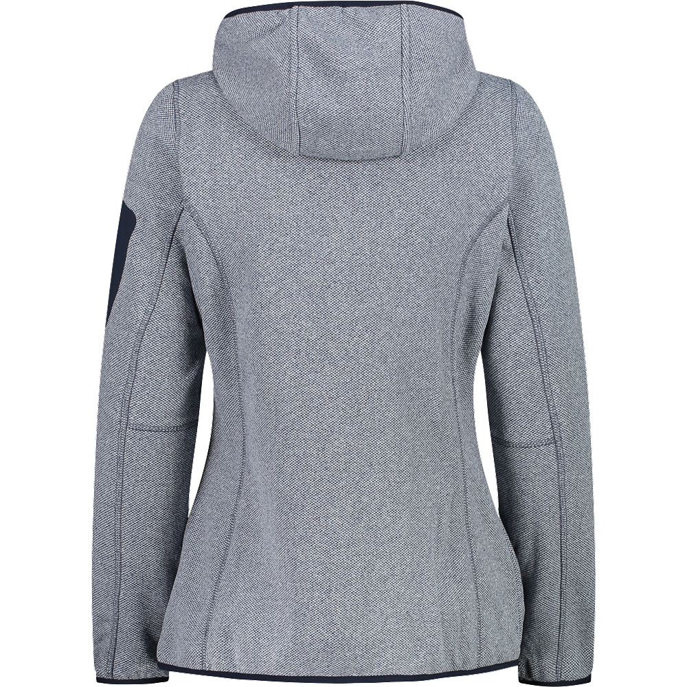 Knit-Tech Fleece Jacket Women blue bianco 