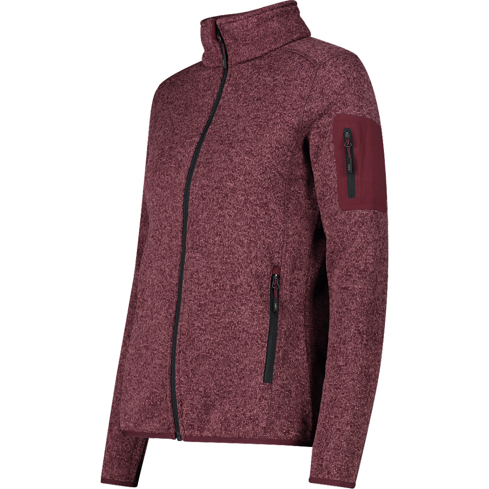 Knit-Tech Fleecejacke Damen burgundy