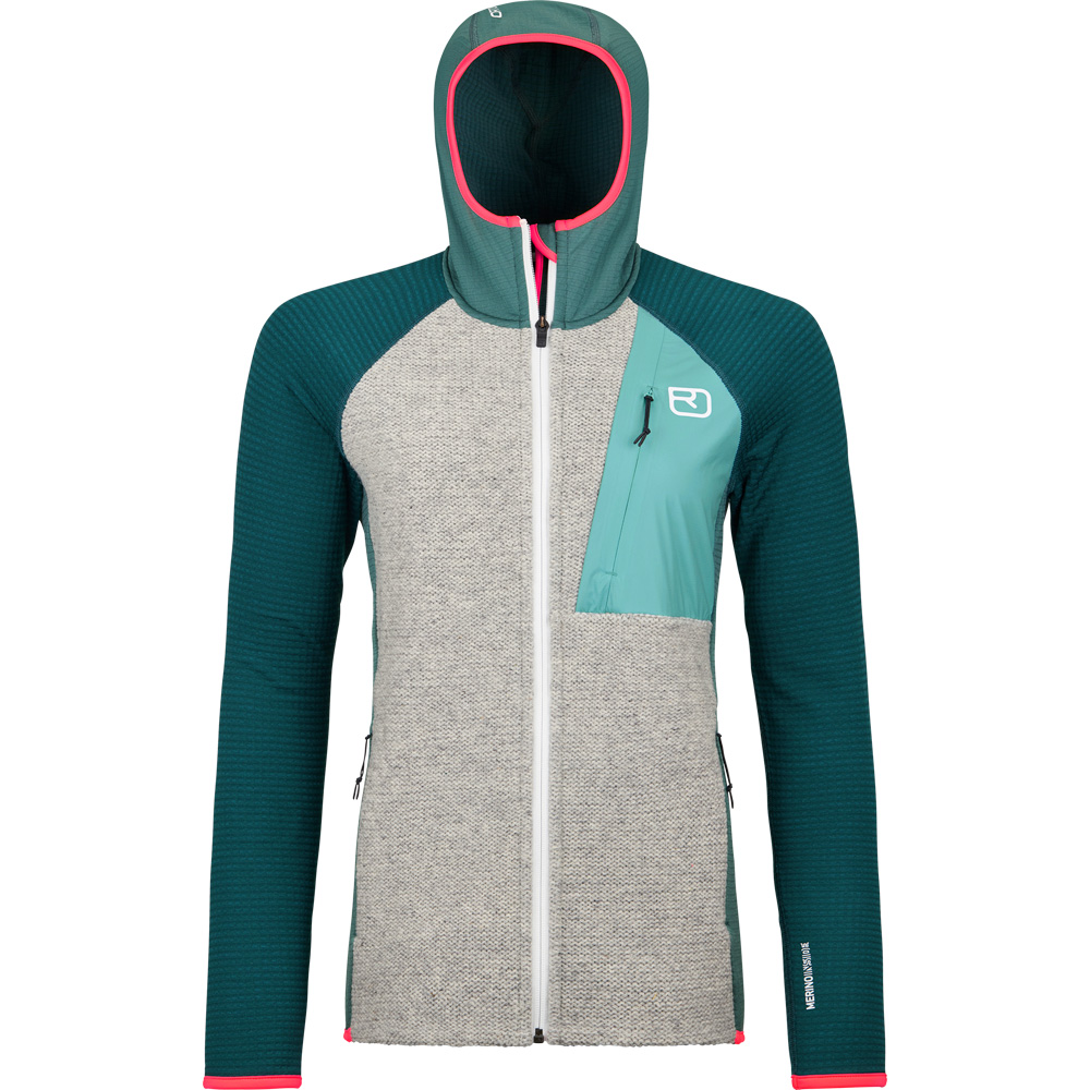 Fleece GP Classic Knit Hoody Women arctic grey