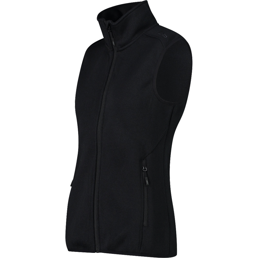 Fleece Weste Damen schwarz