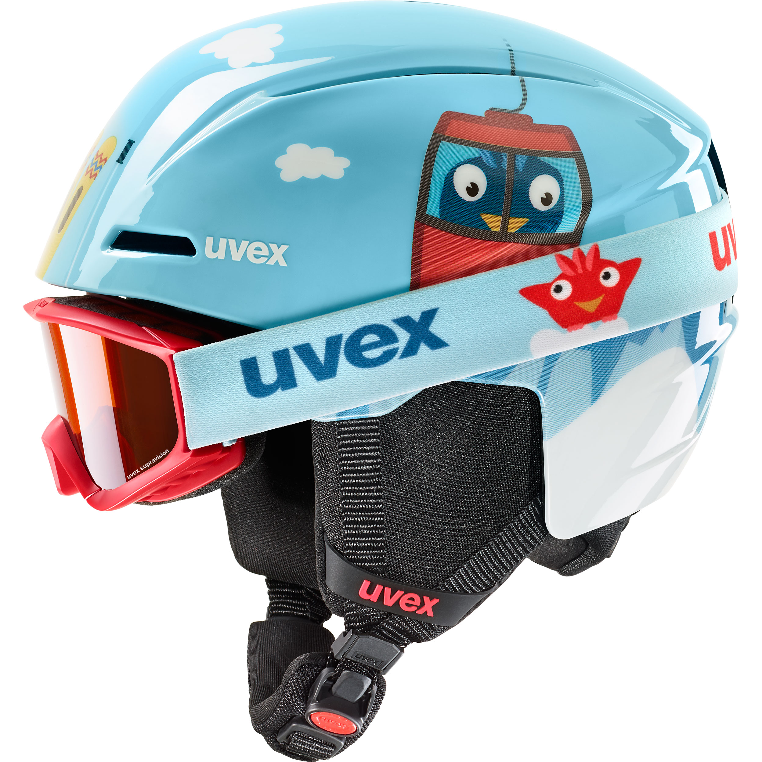 viti set Visor Helmet Kids light blue birdy