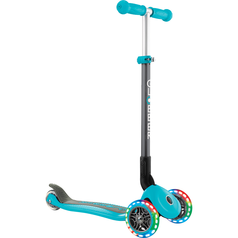 Primo Foldable Lights Scooter Kids teal turquoise