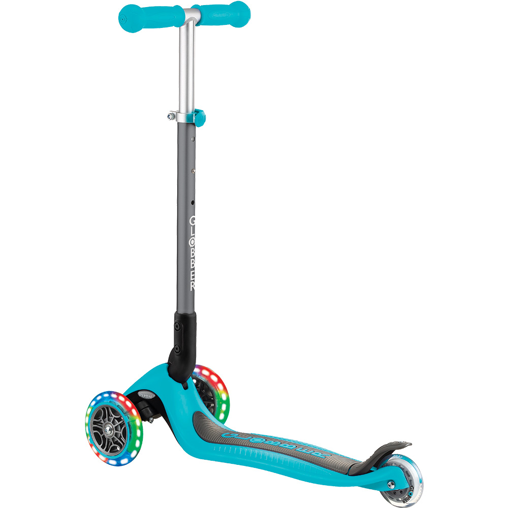 Primo Foldable Lights Scooter Kids teal turquoise