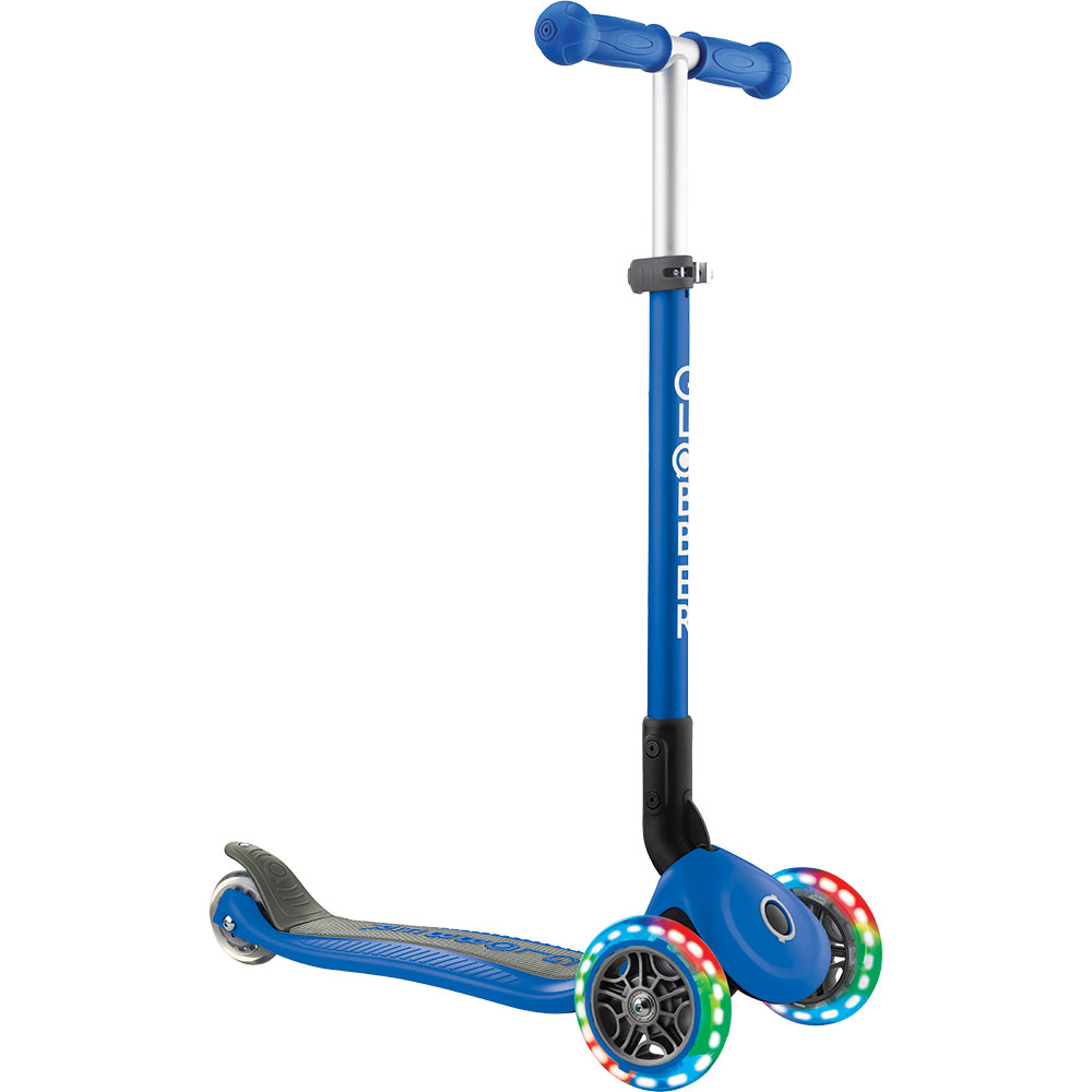 Primo Foldable Lights Scooter Kids navy blue