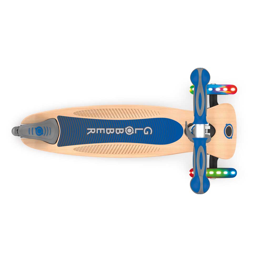 Primo Foldable Wood Lights Scooter Kids navy blue