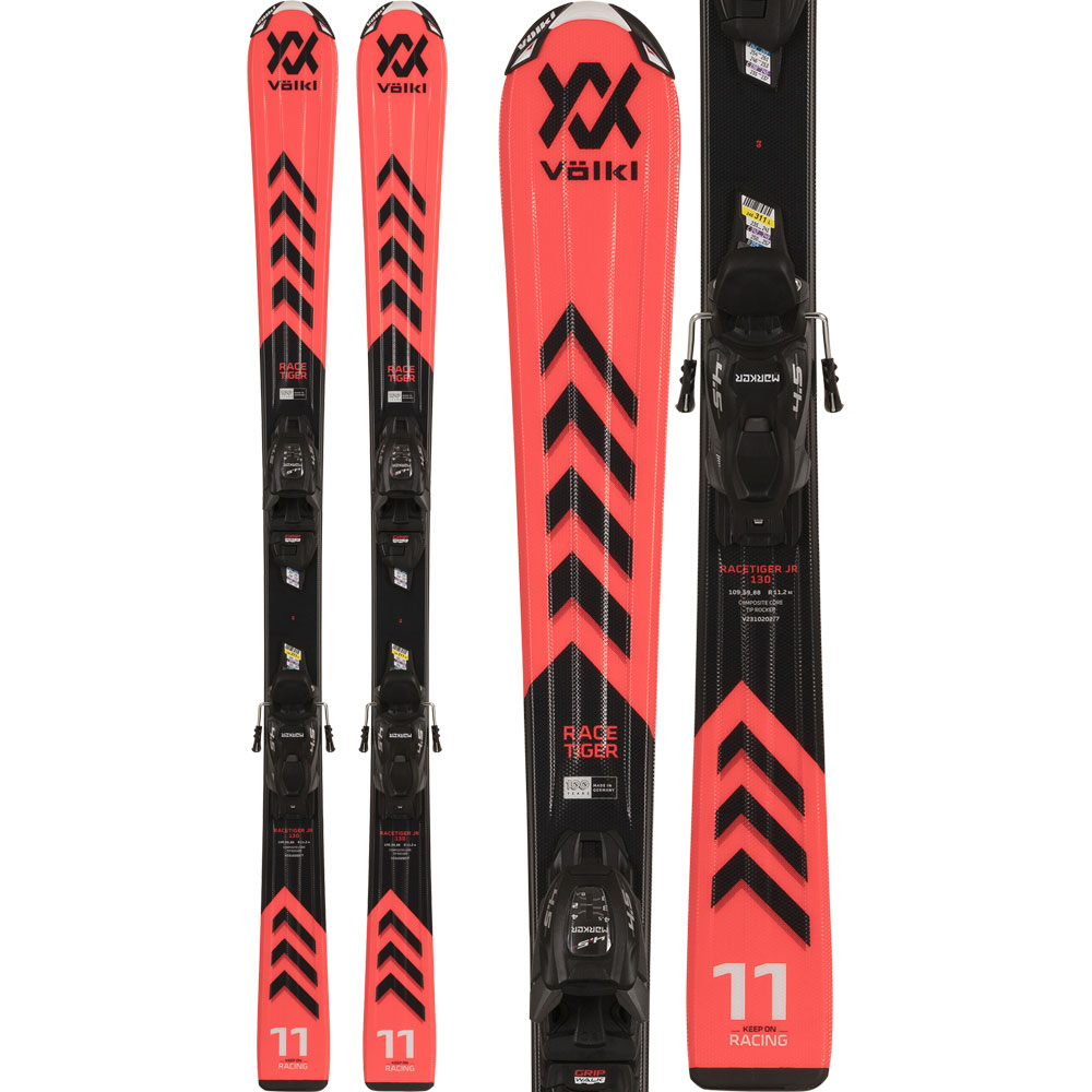 Racetiger JR Red 23/24 Kids Ski with Binding (140-160cm)