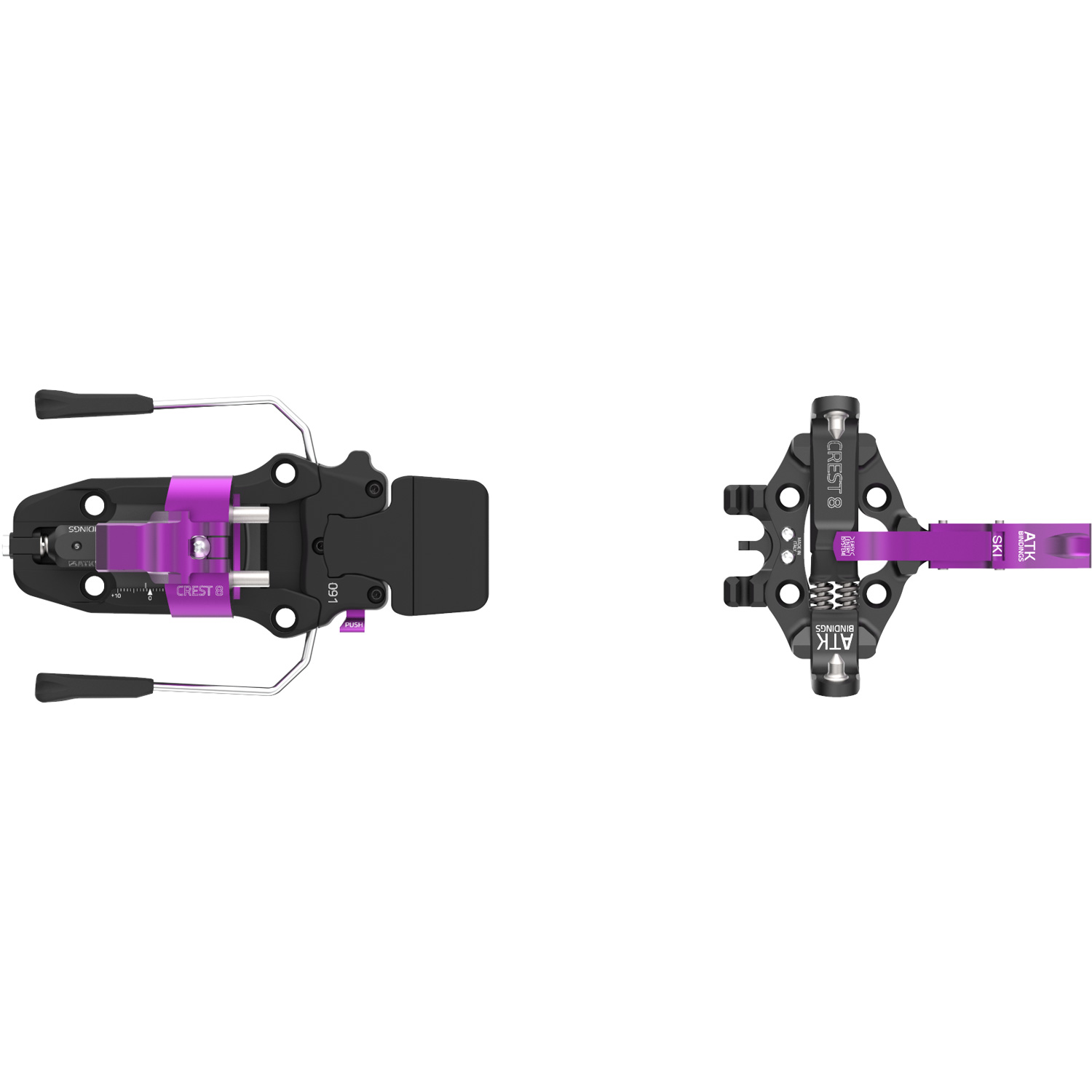 Crest 8 Touring Binding 97mm Brakes black purple