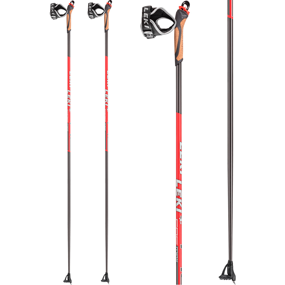 PRC Max F Cross Country Poles anthrazit weiss neonrot