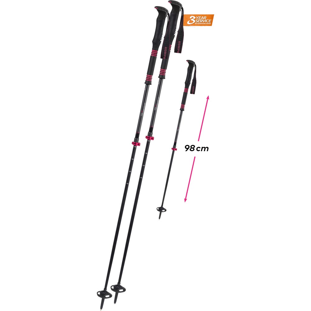 Carbon C2 Ultralight Touring Poles black berry