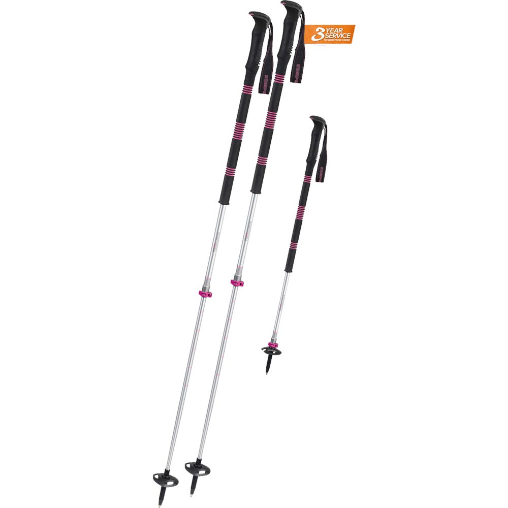 Contour Titanal II Foam Compact Touren Skistöcke black pink silver