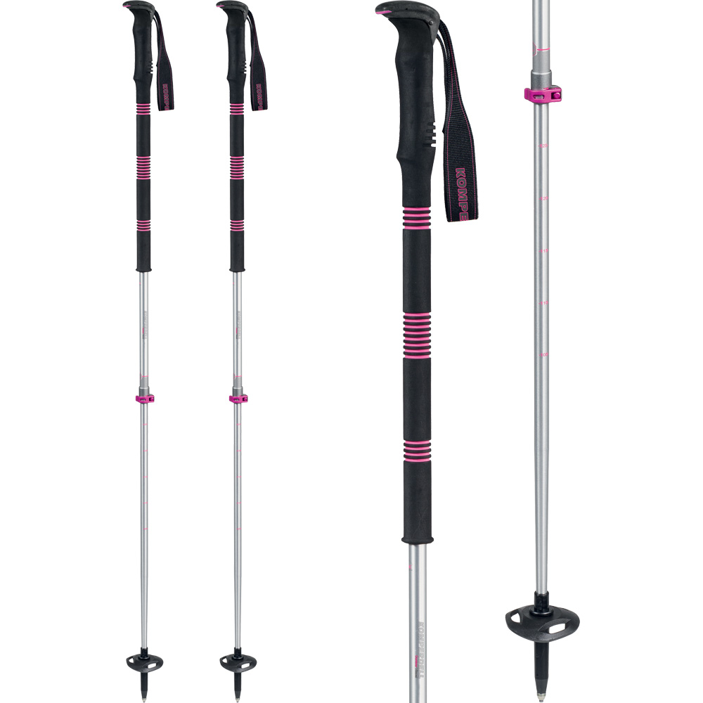 Contour Titanal II Foam Compact Ski-Touring Poles black pink silver