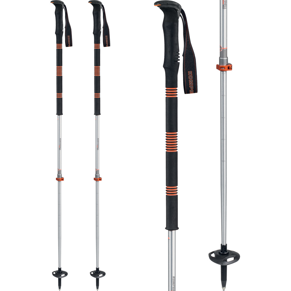 Contour Titanal II Foam Ski-Touring Poles schwarz orange silber