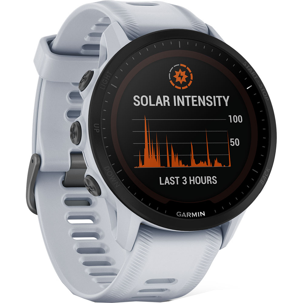 Forerunner® 955 Solar Pulsuhr steinweiss 