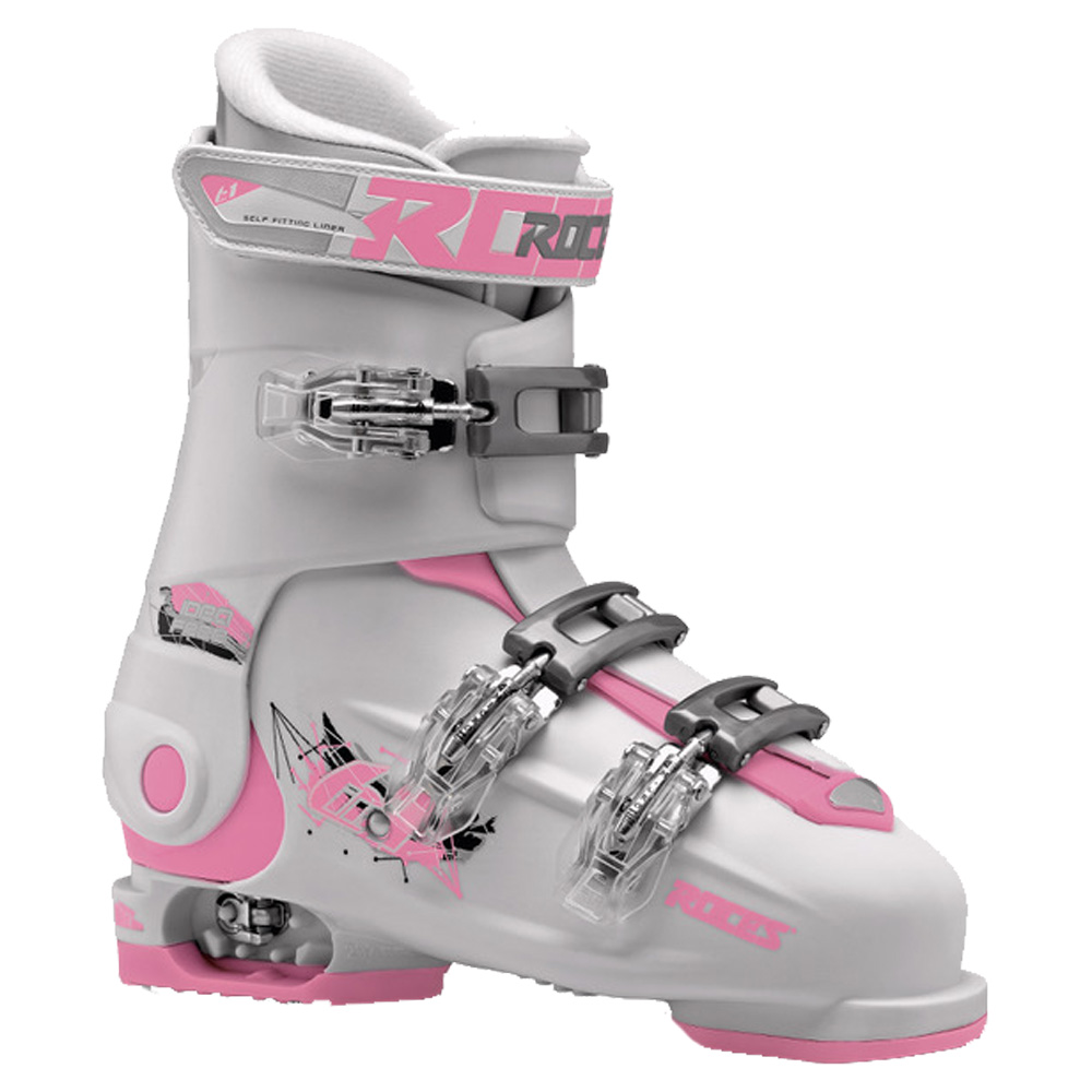 Idea Free Skiboot adjustable L Kids white deep pink