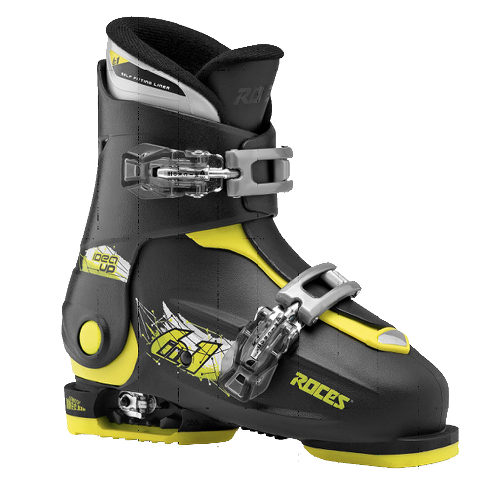 Idea up Skischuh verstellbar M Kinder schwarz lime